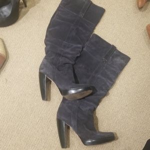 Michael Kors high heel navy boots